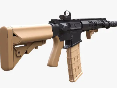 AR-15 Carbine Rifle  Free 3D model