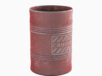 Old Steel Barrel 01 Low-poly 3D model purchase
