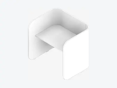Booth - Simplicity - Type 1 - Small Low-poly 3D model