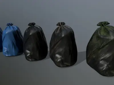 litter bag Low-poly 3D model