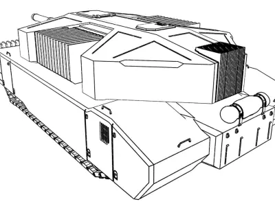 Scifi Tank Base Mesh 3D model