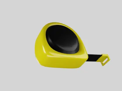 Yellow measure tape 3D model