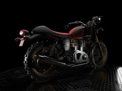 Cafe Racer Low-poly 3D model