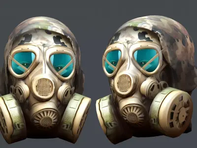 Helmet 3d model military combat Military scifi Low-poly 3D model buy