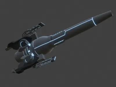 Fighter Spaceship 3D model purchase