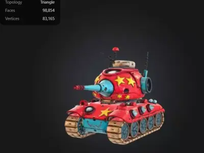 fantasy tank vehicle model 3D model
