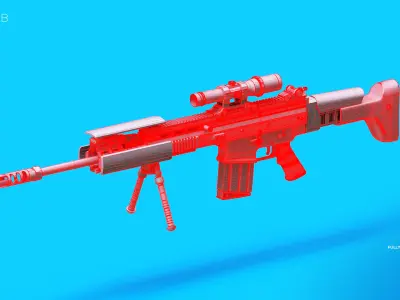 FN SCAR Rifle 3D model