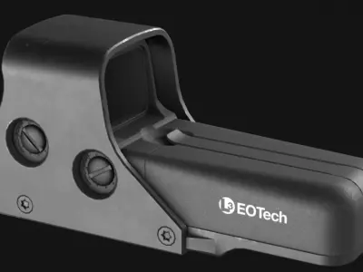 Eotech 552 Holographic Sight - Game Asset Low-poly 3D model