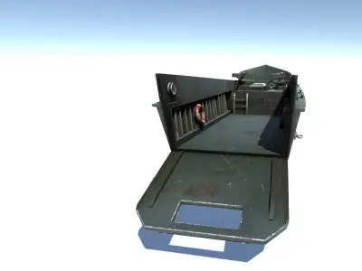 Old Ship Set Low-poly 3D model