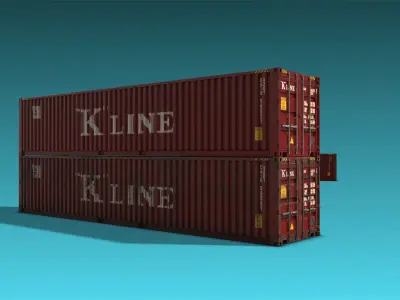 Shipping Container 09 Low-poly 3D model