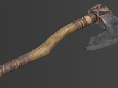 Battle Axe Free low-poly 3D model purchase