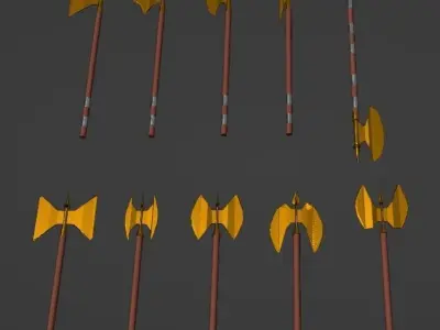 Medieval Weapons  Low-poly 3D model buy