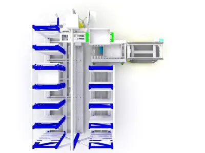 Small-sized Automated Warehouse 3D model