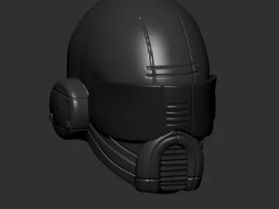 helmet high poly sculpt 3d printable  3D model purchase