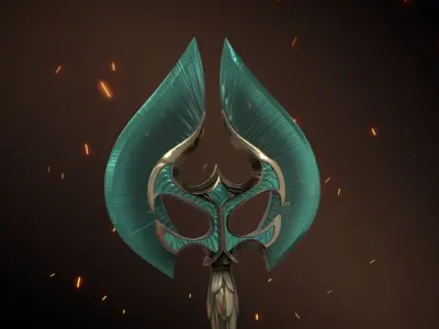 Glass axe Skyrim series 3D model