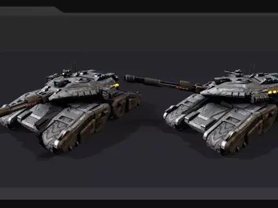 SF Tank - MX2 Low-poly 3D model