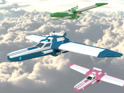 ultraman plane 3D model