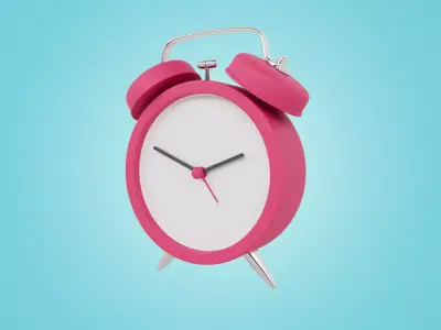 Alarm Clock minimal 3D illustration model 3D model