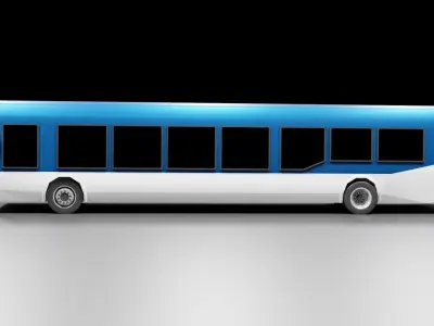 Low Poly Bus - Roblox  Low-poly 3D model