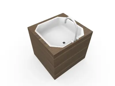 Sink SHC Quick Office LM Low-poly 3D model