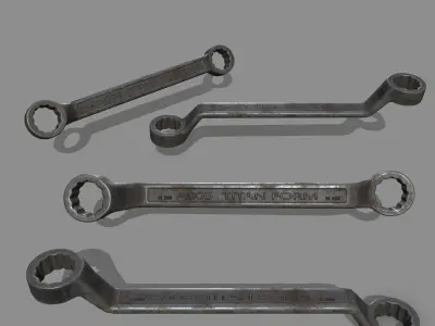 wrench Low-poly 3D model 30