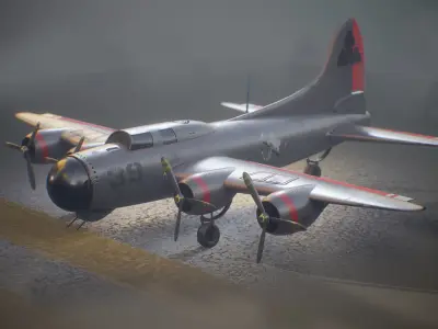 Old Plane Low-poly 3D model
