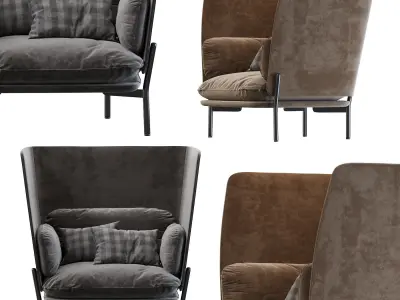 Cloud High Back One Seater LN5 by andTRADITION 3D model