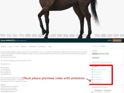  Horse ANIMATED  purchase