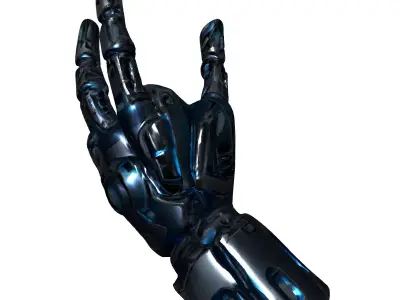 SciFi Robotic Hand Bionic Arm Low-poly 3D model