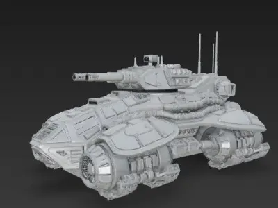 3D Printable Iron Oath Spearhead Heavy Hover Tank 3D model