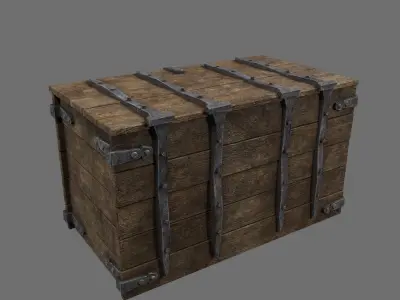 medieval Chest Low-poly 3D model purchase