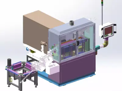 High Frequency Heating Valve Stem Stress Relief 60kW 3D model