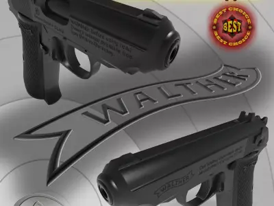 Airgun BB pistol Walther-Umarex ppks 3D model 3D model