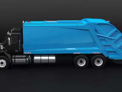 Autocar DC-64 Garbage Truck 3D model