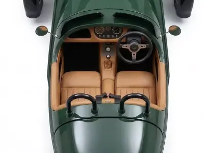 Morgan Super 3 Roadster Low-poly 3D model
