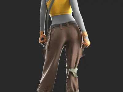 Agent Girl 5  - Marvelous Designer 3D model