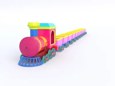 ToyTrain Low-poly 3D model