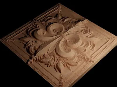 Ornate Elegant Design CNC 3d Print High Relief Sand Casting 3D print model