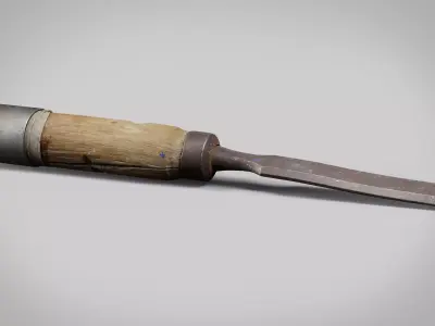 Old chisel Low-poly 3D model