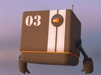 minirobot 03 Low-poly 3D model