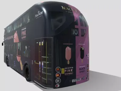 Wrightbus Routemaster Magnum ice livery Low-poly 3D model