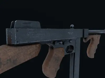 THOPMSON gun Low-poly 3D model