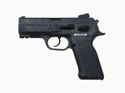 Low Poly Pistol BT3 3 Colour Modern Weapons Low-poly 3D model