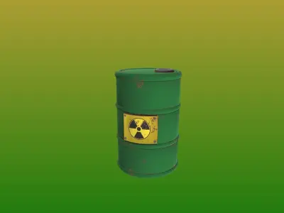 Toxic Barrel Game Asset Free low-poly 3D model