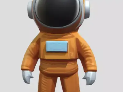 Astronaut 3D Model PBR Textured Game Ready Character Low-poly 3D model