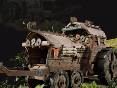 Vikings War Machine - Asset Low-poly 3D model