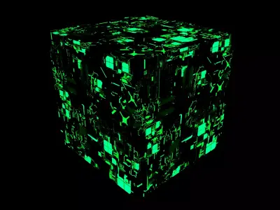 Sci Fi Cube Low-poly 3D model