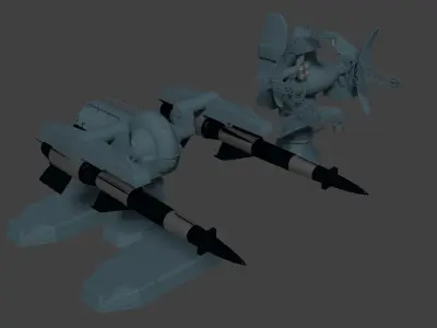 Soviet Ship Rocket Complex M-1 Volna 3D model