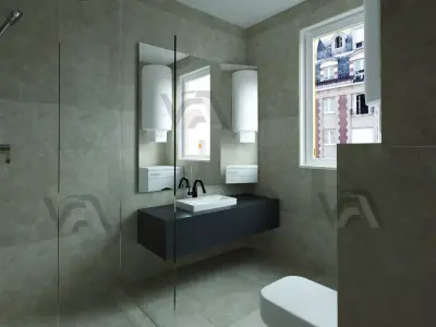 Two Bathrooms 3D model