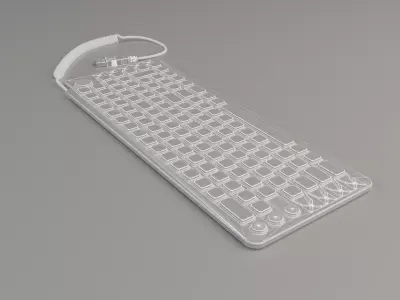 Rugged laptop 3D model